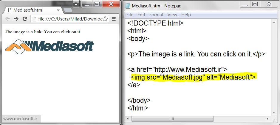 مدیاسافت - HTML