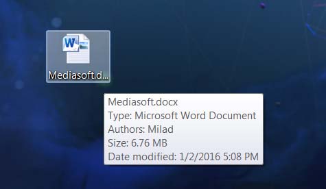 مدیاسافت - کم کردن حجم فایل ورد