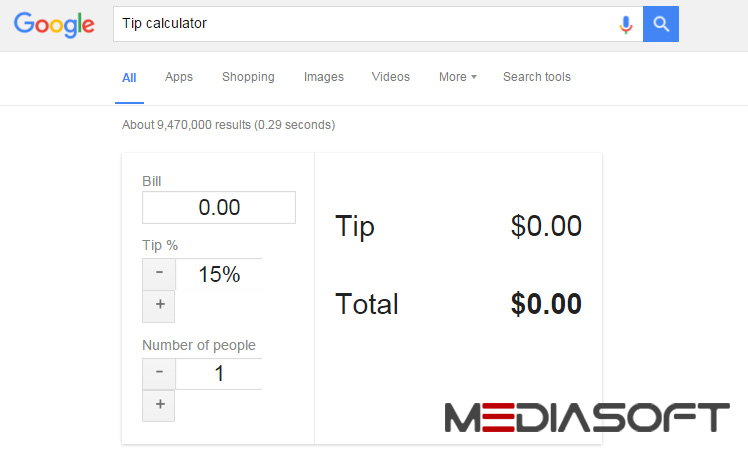 مدیاسافت - محاسبات ریاضی گوگل