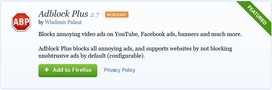 مدیاسافت - جلوگیری از صفحات تبلیغاتی در فایرفاکس