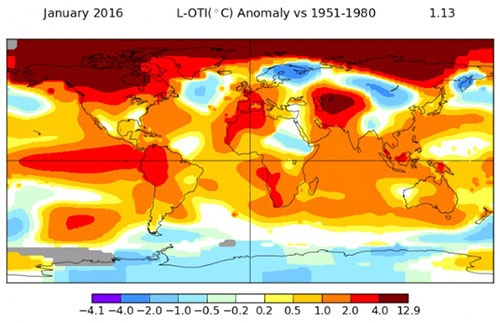مدیاسافت - گرم ترین ژانویه جهان در ۱۳۵ سال گذشته ، احتمال در پیش بودن گرم ترین سال