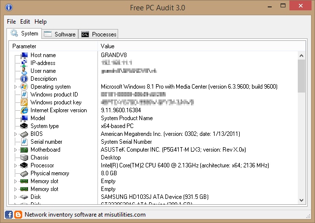 مدیاسافت - نرم افزار Free PC Audit